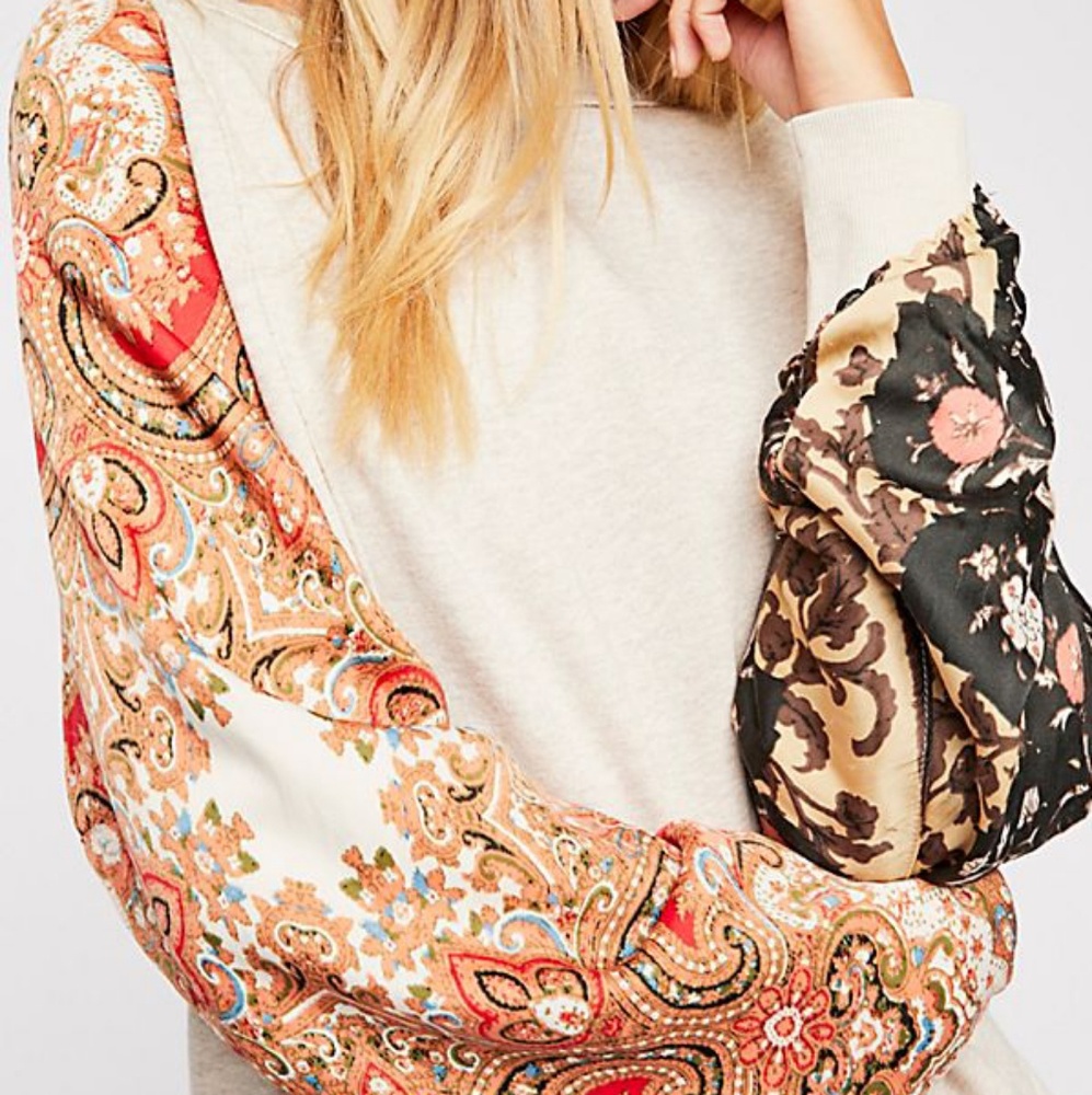 NWT Free People Vintage Affair Cotton Printed Swea - Picture 3 of 6